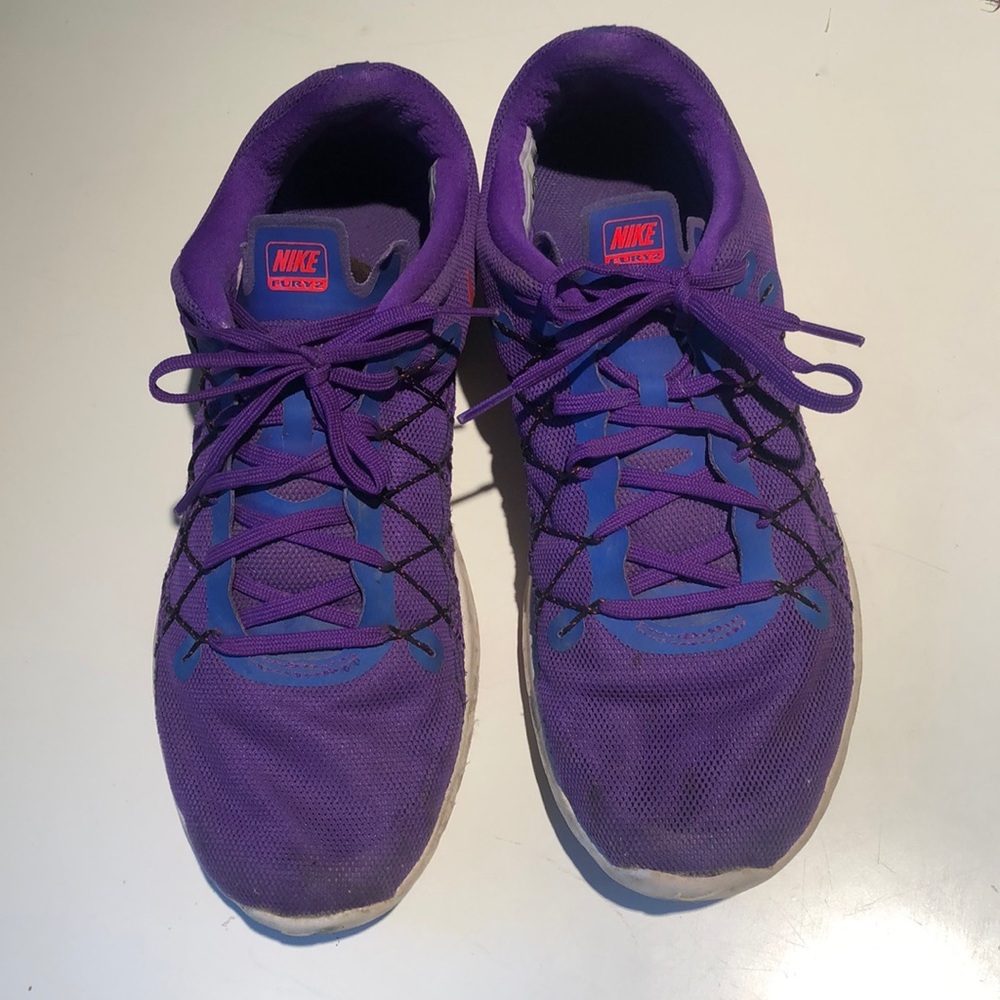 Purple Nike Fury 2 Running Shoes